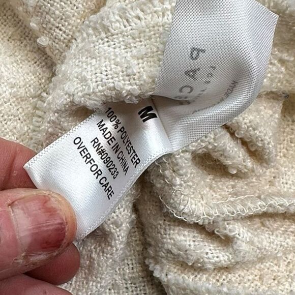 PACSUN Men’s Cream Oversized Wooly Solid Shacket Size Medium - Picture 8 of 9